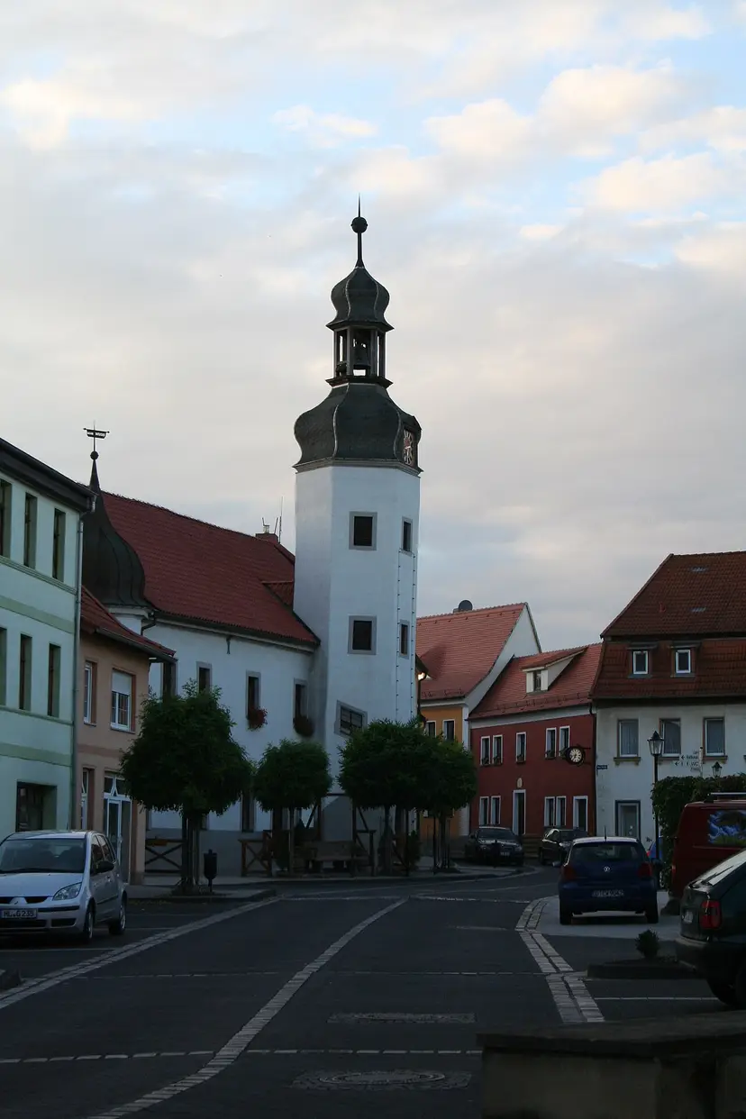 Altstadt mit Kirchturm in Gerbstedt im Mansfelder Grund