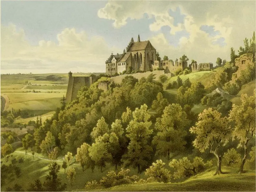 Schloss Mansfeld über der Lutherstadt Mansfeld