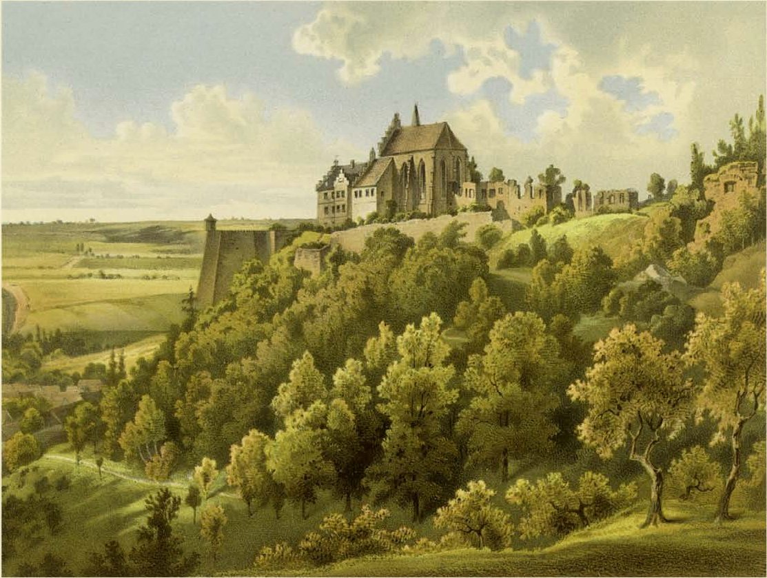 Schloss Mansfeld über der Lutherstadt Mansfeld